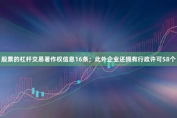 股票的杠杆交易著作权信息16条；此外企业还拥有行政许可58个